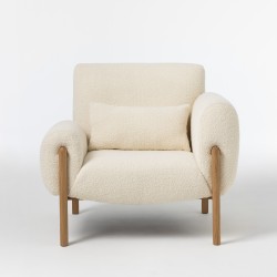 BRUNO armchair - white wool